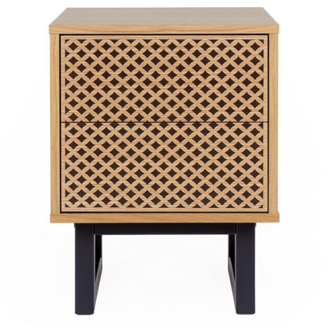 Table de Chevet Design en Bois "Camden" 53cm Naturel (1/5)