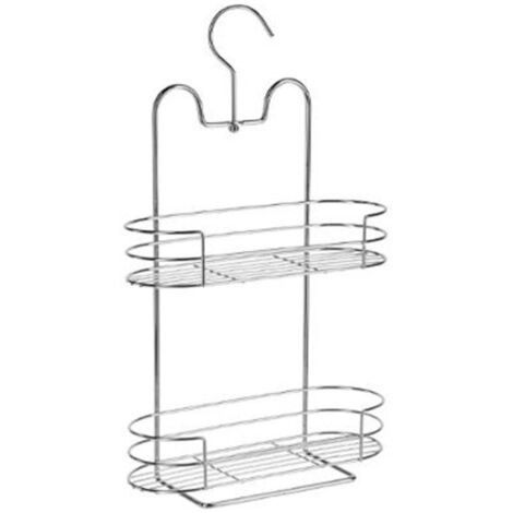 Support de Douche 2 Etagères "Wash" 41cm Gris (1/3)