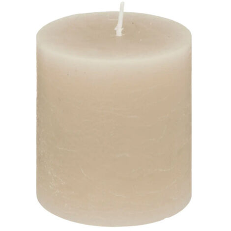 Bougie Ronde "Rustic" 7cm Taupe (1/2)