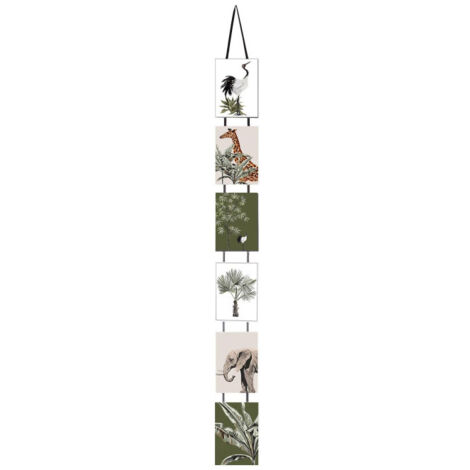 Atmosphera – Pêle-mêle 6 photos 110cm – Corde polyester et vitre PVC – Fixation verticale – Pour photos 10x15 cm – Transparent