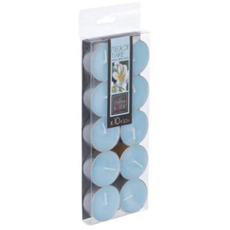 Lot de 10 Bougies Chauffe-Plat Parfumées 3,7cm Tiaré (1/2)