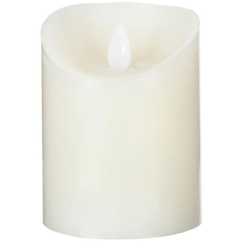 Bougie LED flamme vacillante 205g – Cire & polypropylène – D. 7,5 x H. 10 cm – Ambiance chaleureuse sans flamme – Comptoirdelabougie