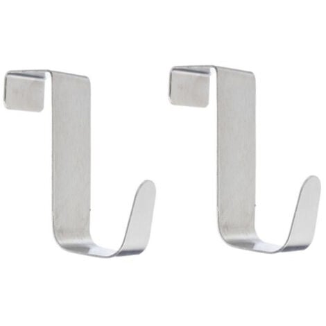 Lot De 3 Patères De Porte Acier Inoxydable (H7-13-19 Cm) Noir - Déco