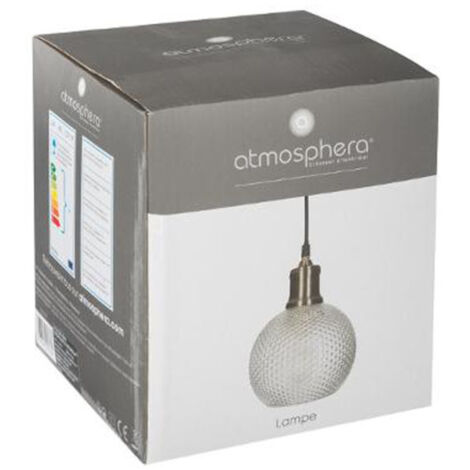 Lampe Suspension Boule en Verre "Iris" 19cm Or