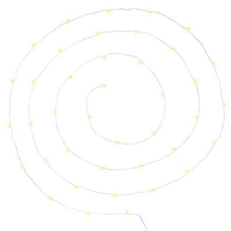 Guirlande Lumineuse "40 Led Blanc Chaud" 395cm Chrome (1/2)