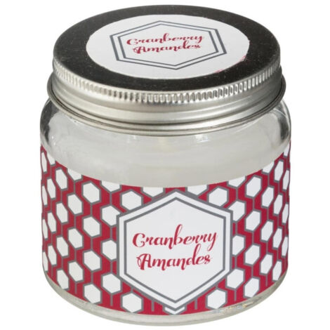 Bougie Parfumée en Verre "Bocal" 65g Cranberry (1/2)