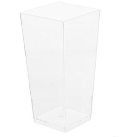 Lot de 8 Verrines Plastique Réutilisable "Carré" 8,5cl Transparent (1/3)