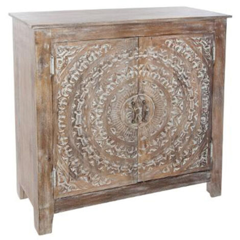 Buffet 2 Portes en Bois "Shirel" 90cm Marron (1/5)