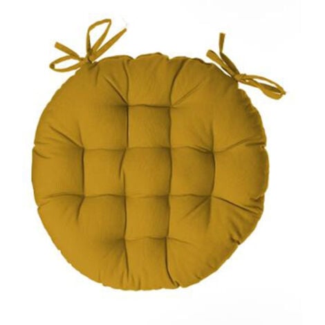 Galette de Chaise Ronde "Leana" 38cm Ocre