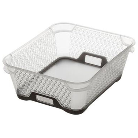 Bac de Rangement en Plastique "Duo" 2,2L Taupe (1/2)