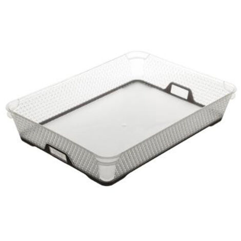 Bac de Rangement en Plastique "Duo" 6,7L Taupe (1/2)