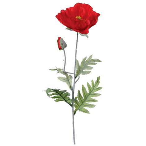 Fleur Artificielle "Coquelicot" 70cm Rouge