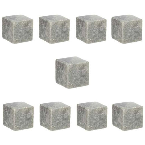 Lot de 9 Pierres à Whisky "Glaçons" 2cm Gris