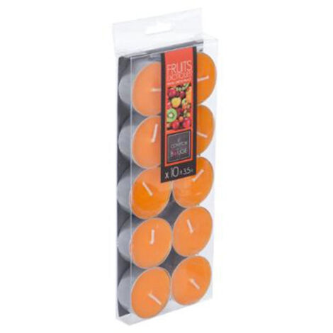 Lot de 10 Bougies Chauffe-Plat Parfumées 3,7cm Fruits Exotiques (1/2)