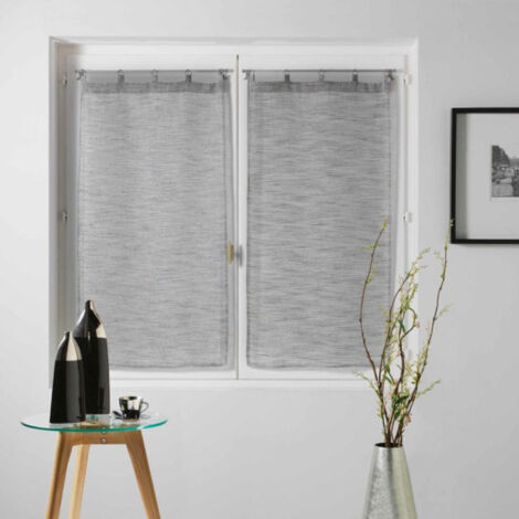 Paire de Voilages "Milza" 60x120cm Anthracite (1/2)