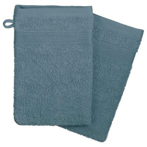 Lot de 2 Gants de Toilette "Confort" 15x21cm Orage (1/2)