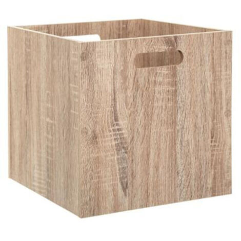 Five Simply Smart – Boite de rangement en bois MDF 31x31cm – Design naturel – Poids léger 2,25kg – Pour organisation intérieure