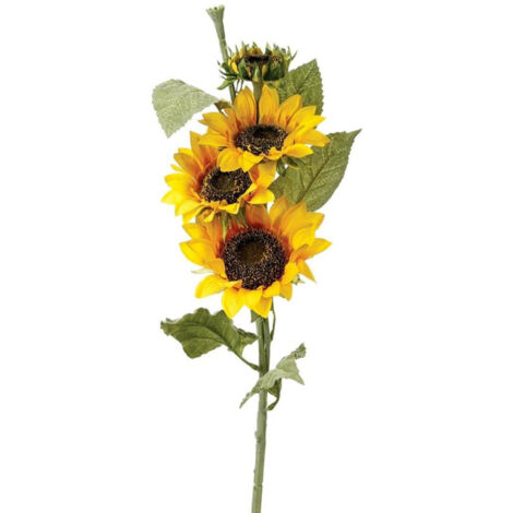 Fleur Artificielle "Tournesol" 80cm Jaune