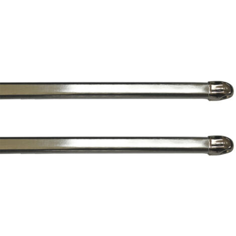 Lot de 2 Tringles Extensibles "Safi" 80-110cm Argent (1/2)