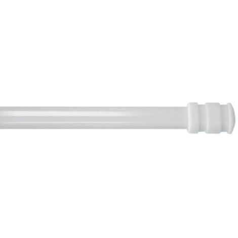 Paris Prix – Tringle à rideau extensible ovale 80-140 cm – Métal blanc – Embouts fantaisie – Pour décoration intérieure moderne