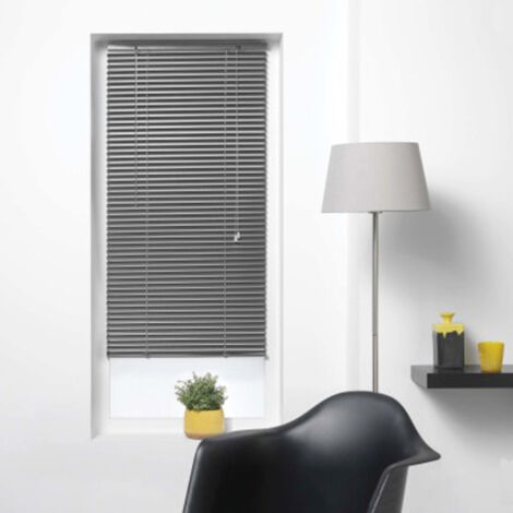 Paris Prix – Store vénitien 40x130cm en aluminium – Couleur anthracite – Élégant et facile d'entretien – Système d'attache moderne