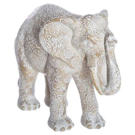 Statuette en Résine "Éléphant" 15cm Beige (1/3)