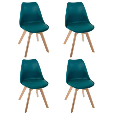 Lot de 4 Chaises Design "Baya" 81cm Bleu (1/3)