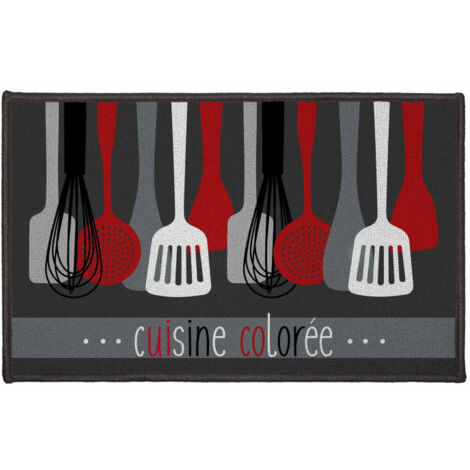 Tapis de Cuisine "Cuisinette" 50x80cm Gris