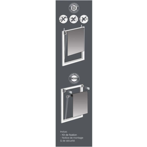 Store Enrouleur Tamisant "Piccolino" 60x90cm Argent
