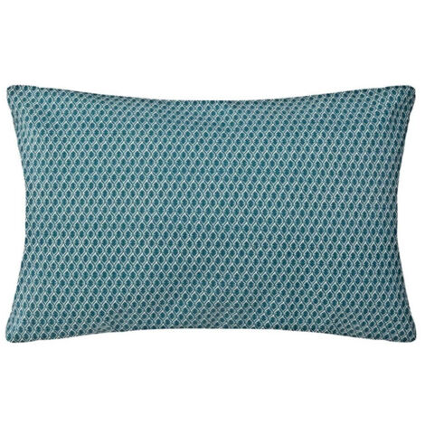 Coussin Déco Déhoussable "Otto" 30x50cm Bleu Canard