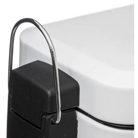 Poubelle de Salle de Bain "Rectangle" 5L Blanc