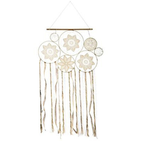 Attrape Rêves Déco "Eté" 95cm Blanc