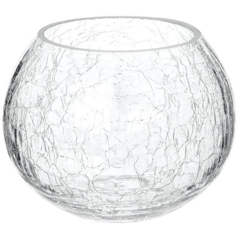 Photophore en Verre "Craq" 10cm Transparent