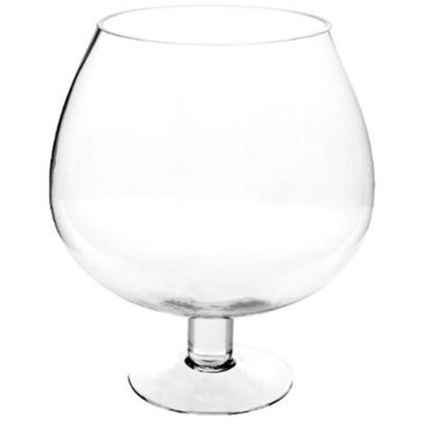 Atmosphera – Coupe sur pied 24cm en verre transparent – Élégant pour boissons – D. 22cm – Accessoire de table sophistiqué