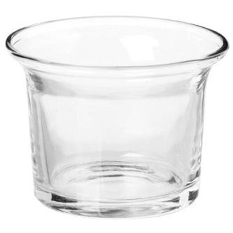 Photophore en Verre "Évasé" 5cm Transparent