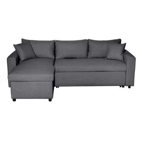 Canapé Convertible d'Angle Réversible "César" 227cm Gris Foncé (1/5)