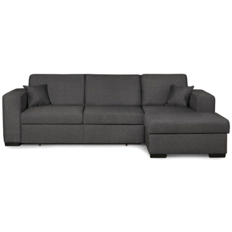 Canapé Convertible d'Angle Droit "Hip" 262cm Gris (1/5)