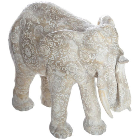 Statuette en Résine "Éléphant" 22cm Beige (1/2)