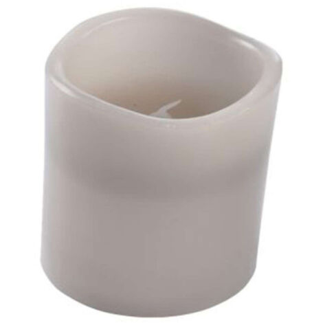 Bougie Pilier LED "Whisper" 10cm Gris Clair (1/2)
