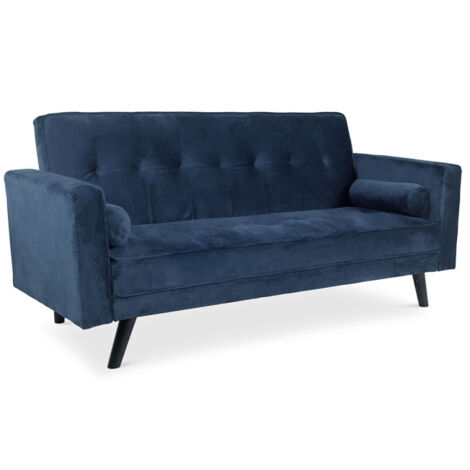 Canapé Convertible 3 Places Scandinave "Navya" Bleu (1/3)
