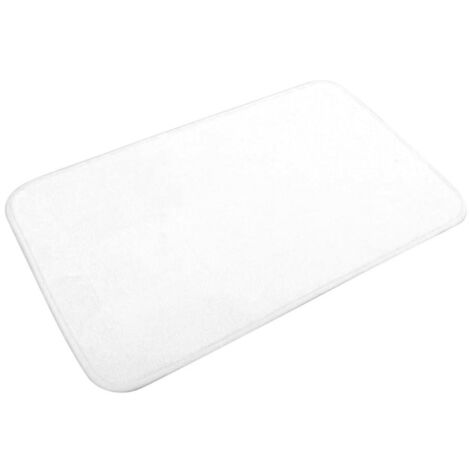 Tapis de Bain Microfibre "Vitamine II" 45x75cm Blanc (1/4)