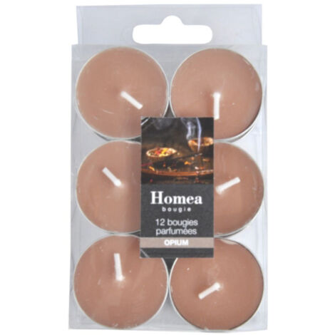 Lot de 12 Bougies Chauffe-Plat "Essentiel" 3,5cm Opium (1/2)