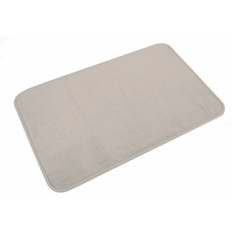 Tapis de Bain Microfibre "Vitamine II" 45x75cm Taupe (1/4)