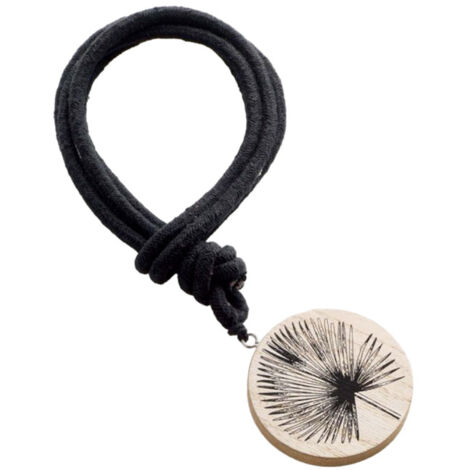 Embrasse de Rideau en Bois "Teaky" 41cm Noir (1/4)