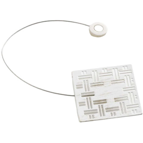 Embrasse de Rideau Aimantée "Moderno" 30cm Blanc (1/4)