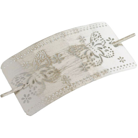 Embrasse de Rideau Broche "Epicea" 17cm Blanc (1/4)