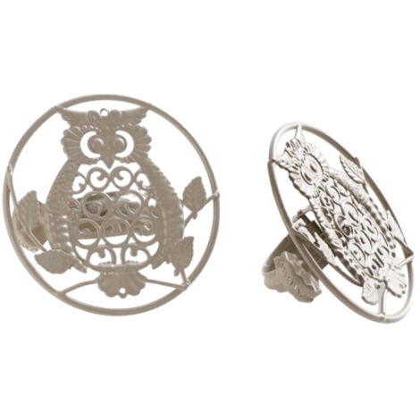 Lot de 2 Embrasses de Rideau "Gufo" 8cm Taupe (1/4)