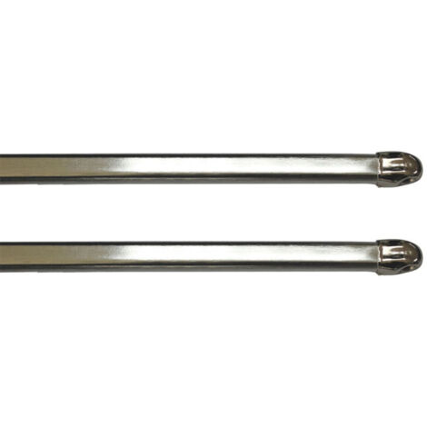 Lot de 2 Tringles Extensibles "Lio" 100-140cm Argent (1/2)