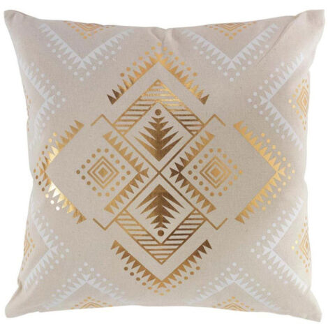 Coussin Déco Déhoussable "Cybele" 45x45cm Beige (1/2)