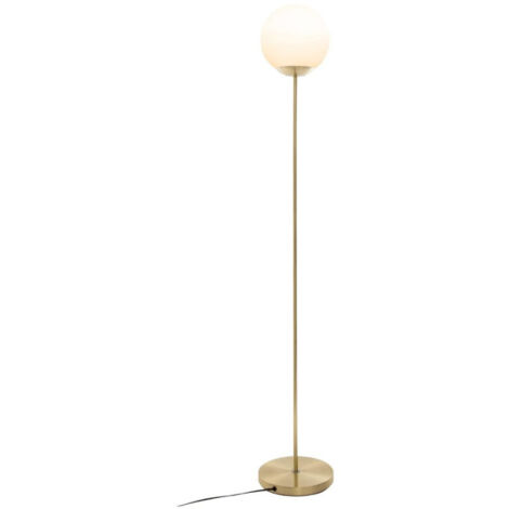 Atmosphera – Lampadaire boule 134cm en verre et fer – Couleur or – Douille E14 – Alimentation secteur – Design moderne pour salon (1/2)